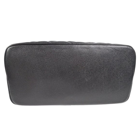 Chanel Medallion Quilted Hand Tote Bag Purse Black Caviar Skin - Picture 16 of 16